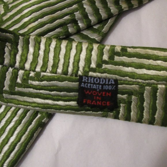 Vintage Mens Rhodia Tie Necktie Woven in France - Picture 2 of 4